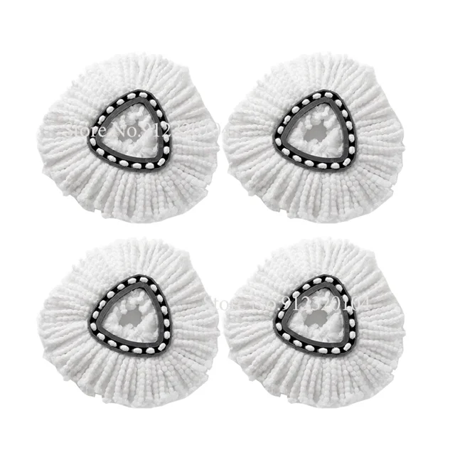 White Mop Head Cloth Replacement Microfiber Mop Refills Spin Mop Cloth Replacement Head for Vileda O-cedar Replacement Mop Heads