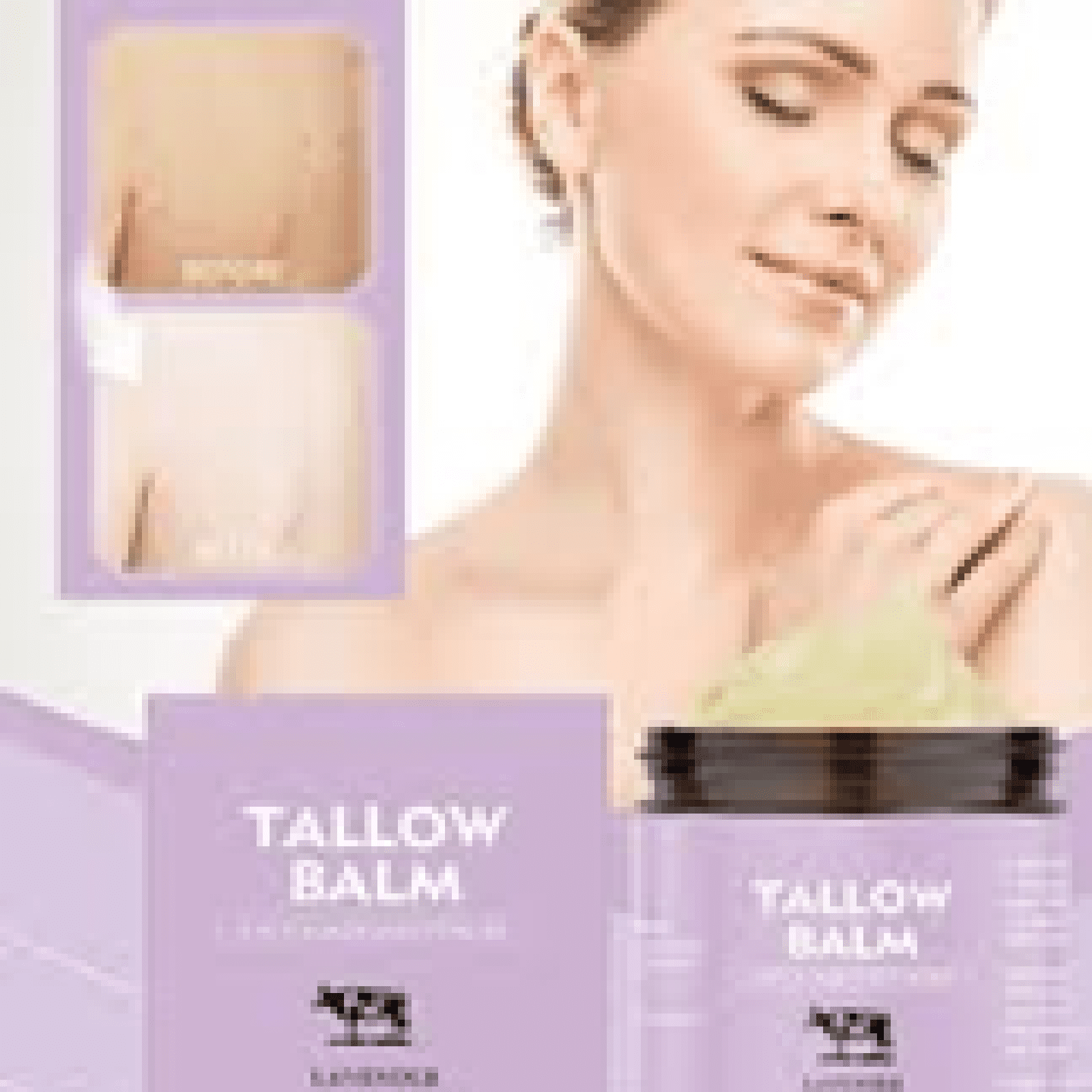 HHBEAUTY Tallow & Honey Balms, Tallow Moisturizer for Face, Beefs Tallow for Skin, Handmade All-Natural Moisturizer with Grass-Fed Tallow & Raw Wild Honey for Smooth, Hydrated Skin, Natural Lotion