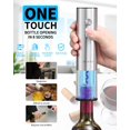 thumbnail image 2 of CIRCLE JOY Ensemble d'Ouvre-bouteille Électrique 5-en-1, Tire-Bouchon à Vin Rechargeable en Acier Inoxydable avec Base de Rangement pour Usage Domestique/cadeau, Coupe-Feuille, Wi, 2 of 7