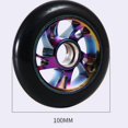thumbnail image 4 of 4 Pcs 100mm Scooter Replacement Wheels with Bearing Stunt Scooter Pu Wheels for Rocking , Extreme , Scooters, 4 of 7