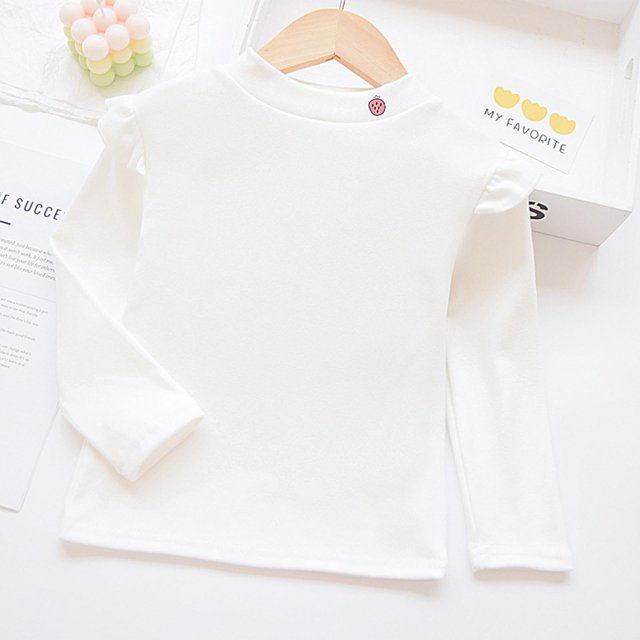 RXIRUCGD Chemise Imprimée à Manches Longues pour Fille avec Col Rond et Base Décontractée (Blanc, Taille:1 Ans)