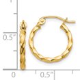 thumbnail image 4 of 14k Yellow Gold Twist Hoop Earrings Round, 4 of 8
