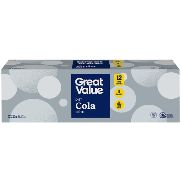 Great Value Diet Cola, 12 Cans x 355 mL