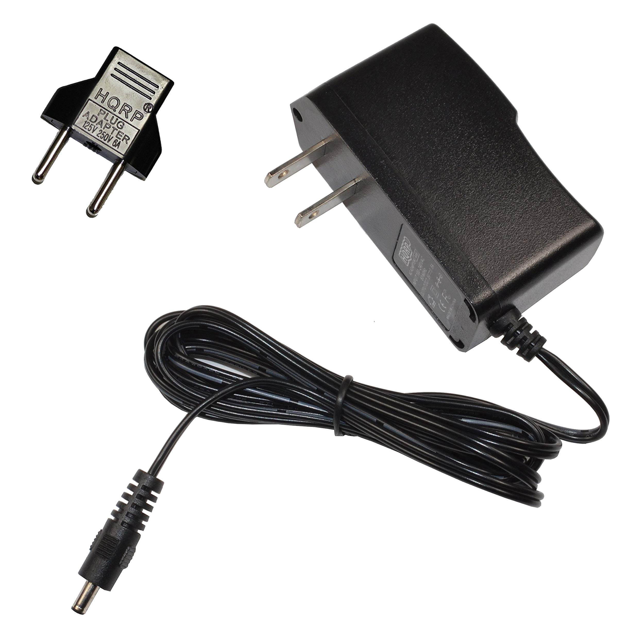HQRP AC Adapter for Summer Infant 28460 Best View, 28510 Complete Coverage Plus, 28040 Complete Coverage, 02230 Peek Plus, 28600 Travel Power Pack Handheld Baby Video Monitor + Euro Plug Adapter