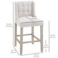 thumbnail image 3 of HOMCOM Tabourets de Comptoir Modernes Chaises de Comptoir Rembourrées Ensemble de 2 Beige, 3 of 10