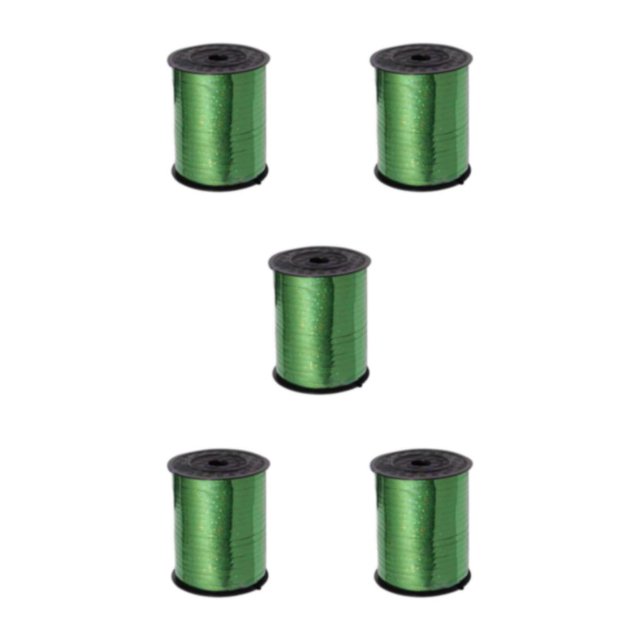 Youkk Plastic Ribbon Sparkling And multifunctional For Wedding And Party Decorations Sturdy Golden Curled Ribbon green ribbon 5Set