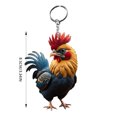 thumbnail image 2 of Chmadoxn Home Decor, Room Decor, Wall Decor Rooster Pendant Key Backpack Handicraft Pendant Chicken Keychain Key Chain, 2 of 2