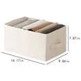 thumbnail image 3 of Wardrobe Clothes Organizer, 10 Compartment Clothes Organizer With Support, Foldable Washable Laundry Drawer Organizer With Handle, 3 of 6