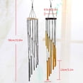 thumbnail image 2 of Outdoor Garden Wind Chimes Metal 12-Pipe Wind Chime Balcony Outdoor Courtyard Wall Clock, 2 of 5