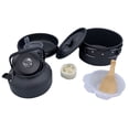 thumbnail image 3 of Camping Hiking Cookware Set Outdoor Portable Picnic Cookware Kit Aluminum Oxide Pot Frying Pan Set Travel Cooking Accessories, 3 of 8