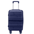 thumbnail image 1 of TRAVLR Valise à Roulettes de 28 Pouces pour Enregistrement, 100 % PP, Résistante aux Chocs, Légère et Extensible - Bleu Marine., 1 of 9