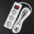 thumbnail image 4 of Eu Standard German Type Power Strip 3/4/5 Sockets In A Row Flat Adapter Light Switch With Surge Protector Extension Cable Home Improvement Electrical, 4 of 5