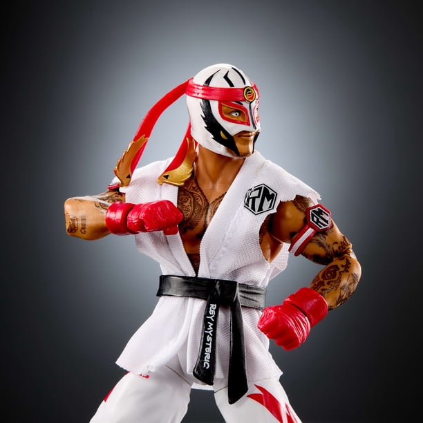 WWE x Street Fighter Rey Mysterio Action Figure & Accessories, 6