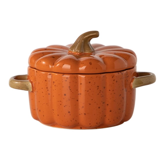 Ceramic Pumpkin Bowl 200Ml Halloween Cereal Milk Oatmeal Dish, Baking Dessert Soup Container, Cute Holiday Tableware