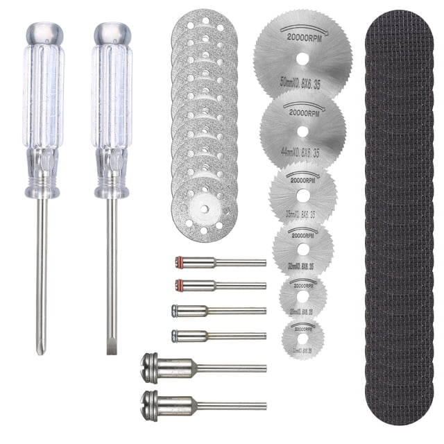 45 Pcs Mini Disque de Coupe pour Lame de Scie Circulaire Ensemble de Disques de Meule pour Outils Rotatifs avec Étui de Rangement Transparent Accessoires de Meulage Électrique