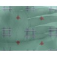 thumbnail image 4 of oneOone Georgette Viscose Fabric Check Kasuri Printed Fabric 1 Yard 42 Inch Wide, 4 of 4