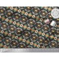 thumbnail image 2 of Soimoi Moss Georgette Fabric Geometric Southwestern Print Fabric by the Yard 42 Inch Wide, 2 of 3