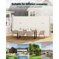 thumbnail image 4 of OUTWIND 71'' x 138'' Retractable Side Awning, Awning Sunshine Privacy Divider Wind Screen, Rust-Proof Privacy Screen Outdoor for Patio Pool Deck Backyard, Beige, 4 of 9
