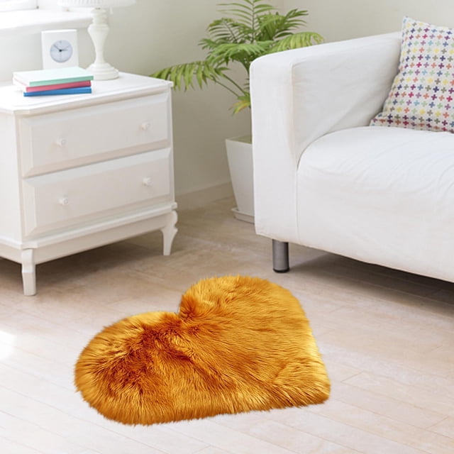TopLLC Wool Imitation Sheepskin Rugs Faux Non Slip Bedroom Carpet Mats