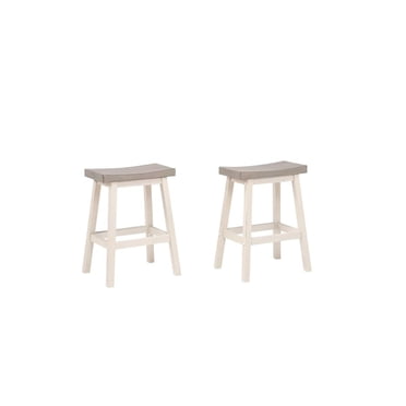 Sarah Counter Stool, Set of 2, Grey/White