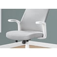 thumbnail image 2 of Monarch Specialties Office Chair, Adjustable Height, Swivel, Ergonomic, Armrests, Computer Desk, Work, Metal, Mesh, White, Grey, Contemporary, Modern, 2 of 4