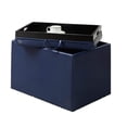 thumbnail image 3 of Convenience Concepts Designs4Comfort Pouf de Rangement d'Appoint - Bleu / 143523BE, 3 of 4