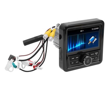 Récepteur de Jauge Stéréo pour Bateau Marin, Entrées Polyvalentes Amplificateur Intégré Compatibilité du Récepteur de Jauge Marine pour Véhicules d'Ingénierie