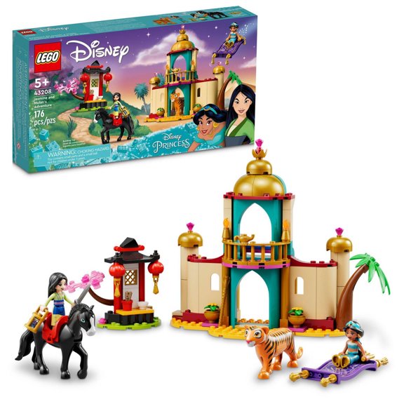 LEGO Disney Jasmine and Mulan’s Adventure 43208 Toy Building Kit (176 Pieces)