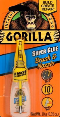 Gorilla Super Glue Brush & Nozzle, 10 g