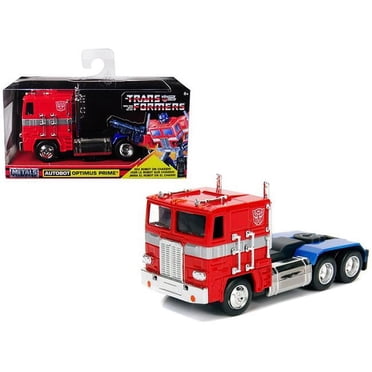Jada 99477 G1 Autobot Optimus Prime Camion Rouge avec Robot sur Châssis de Transformers Modèle Moulé sous Pression