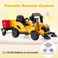 thumbnail image 2 of OLAKIDS Ride on Car, 12V 2 in 1 Kids Street Sweeper Truck Electric Vehicle with Remote Control, Rotatable Cleaning Brushes, Removable Trash Bins, Toddlers Battery Powered Construction Toy (Yellow), 2 of 8
