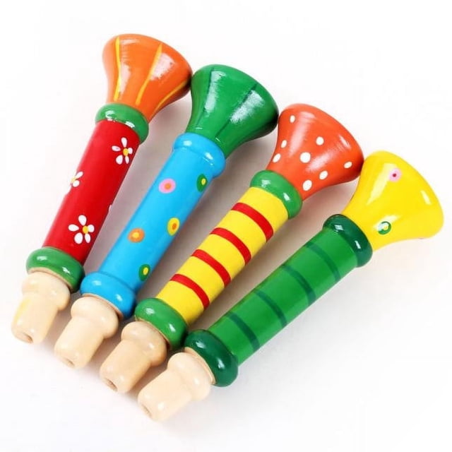 RXIRUCGD Jouets Trompette à Klaxon en Bois Multicolore pour Bébés et Enfants Instruments de Musique Jouets