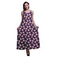 thumbnail image 1 of Bimba Robe Longue Maxi de Soirée pour Femmes en Rayonne à Imprimé Floral, Dos Nu, Bretelles Spaghetti - Xxx-Grand, 1 of 5