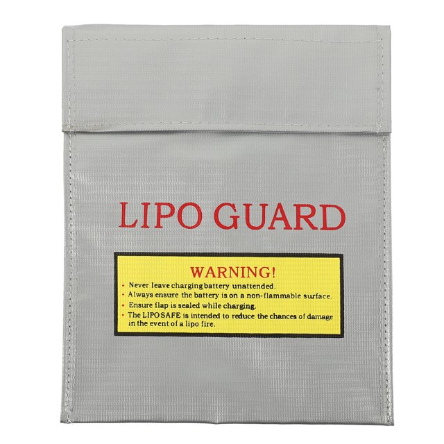MasteelfCA 18x23cm RC LiPo Li-Po Battery Fireproof Safety Guard Charge Bag Sack Protective Storage Bag Pouch (Silver)