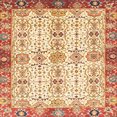 thumbnail image 1 of Ahgly Company Indoor Square Abstract Brown Gold Oriental Area Rugs, 8' Square, 1 of 6