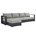 thumbnail image 1 of Modway Tahoe 3-Piece Outdoor Patio Furniture Sectional, Gray, 1 of 9