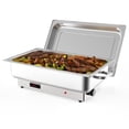 thumbnail image 1 of Electric Chafing Dish, 9QT Rectangular Buffet Servers and Warmers Stainless Steel Chafing Dish Buffet Set, Commercial Food Warmer with Temperature Control Display for Parties, Catering, Festivals, 1 of 7