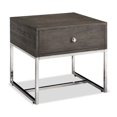 thumbnail image 4 of Topline Home Furnishings Table de bout grise avec tiroir, 4 of 6