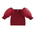 thumbnail image 1 of Robe de Princesse pour Tout-Petit Fille, Robe de Fête en Gaze à Manches Bouffantes, Mini Robe de Concours Décontractée, Vêtements, Noir, 2-3 Ans, 1 of 7
