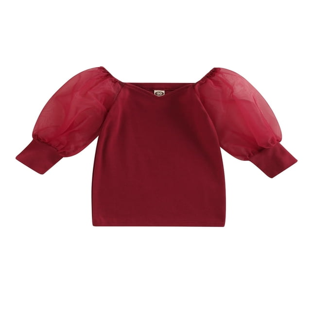 Robe de Princesse pour Tout-Petit Fille, Robe de Fête en Gaze à Manches Bouffantes, Mini Robe de Concours Décontractée, Vêtements, Noir, 2-3 Ans