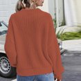 thumbnail image 3 of Yuyuzo Womens Sweaters Long Sleeve Round Neck Pullover Knitted Tops Fall Winter Casual Solid Color Sweaters, 3 of 5