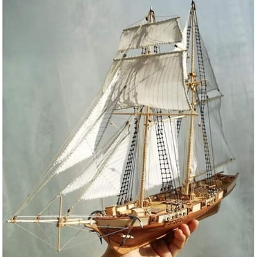 SURJDE Model Ship Kits to Build for Adults, Scale 1:96 Sailboat Model Kit Wooden Assembling Ship Model Classical DIY Sailboat Model Kit Gifts for Children Gift