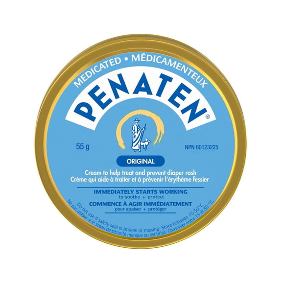 Crème médicamenteuse Penaten pour l’érythème fessier, Original, Pour bébés, Oxyde de zinc