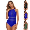 thumbnail image 2 of Coofit Womens Swimwear High Neck Halter One Piece Swimsuit Beach Bathing Suit, 2 of 8