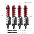 thumbnail image 3 of stanreset Aluminum Alloy 1/16 Front Rear Shock Absorber For SLASH Huan 727 Crawler 4pcs RC Car Accessories Replacement Parts Red, 3 of 6