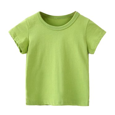 TIMIFIS Toddler Cotton T-Shirt Toddler Short Sleeve Solid Color Tees Shirts for Boys Girls 6 Months-11T - Spring