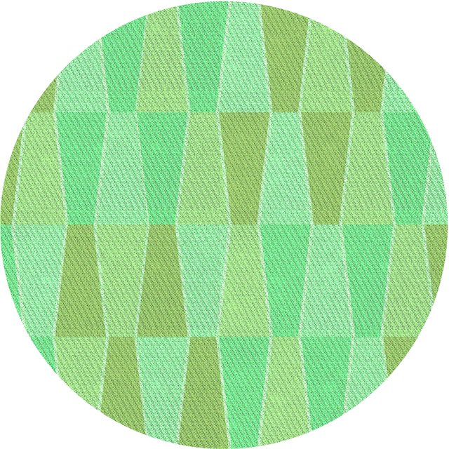 Ahgly Company Tapis de Zone Rond Vert Transitionnel pour Intérieur Lavable à la Machine, 3 Pieds Rond