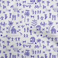 thumbnail image 1 of oneOone Silk Tabby Medium Purple Fabric Asian Floral Block Sewing Craft Projects Fabric Prints By Yard 42 Inch Wide, 1 of 4