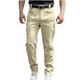 thumbnail image 1 of Pantalon de Travail pour Hommes, Pantalon Cargo en Polyester Imperméable à Haute Élasticité avec Multiples Poches, Tissu Résistant aux Déchirures, Léger et Respirant pour les Activités de Plein Air, 1 of 6