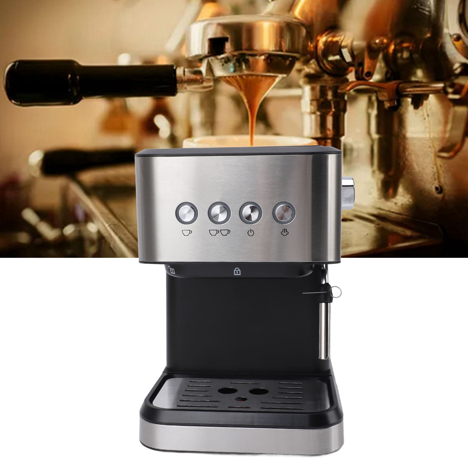 Coffee Maker, 20Bar Semi Automatic Coffee Machine Fast Preheating  for Coffee Shop